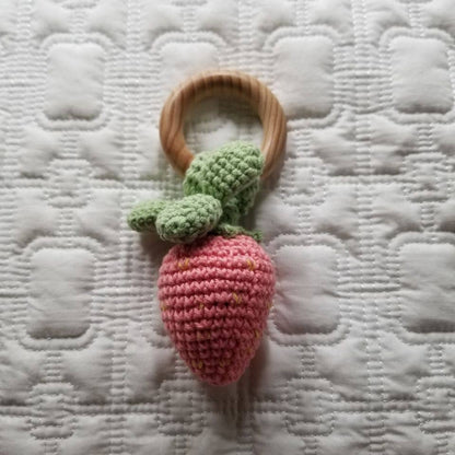 Strawberry Crochet Rattle