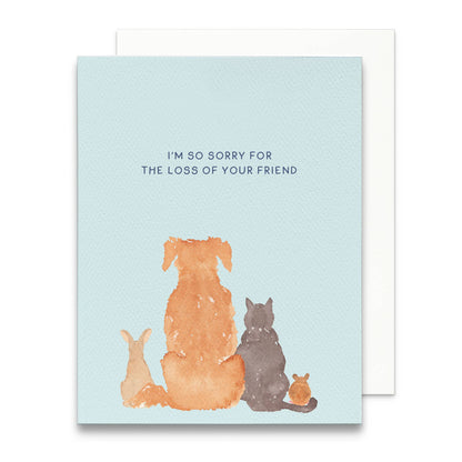 The Furry Friends Sympathy Card