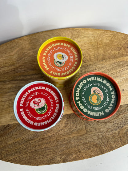 Farmers Market Tin Candles