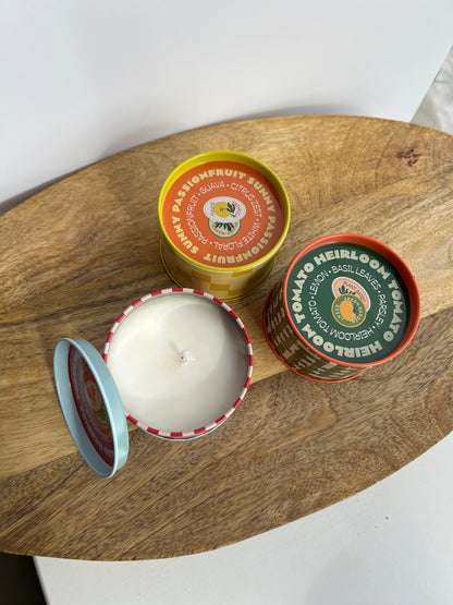 Farmers Market Tin Candles
