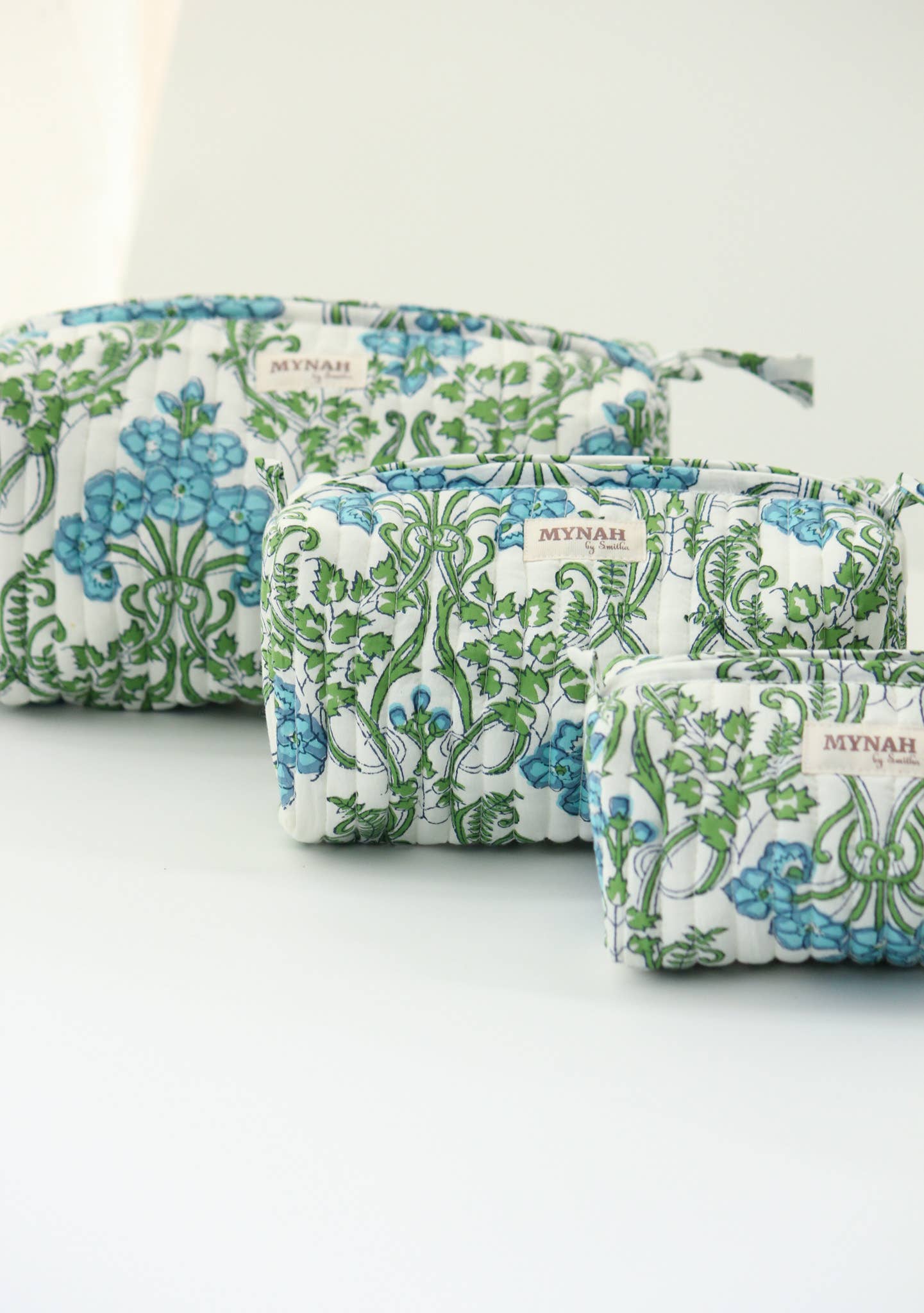 Quilted Hand Block Print Travel Bag
