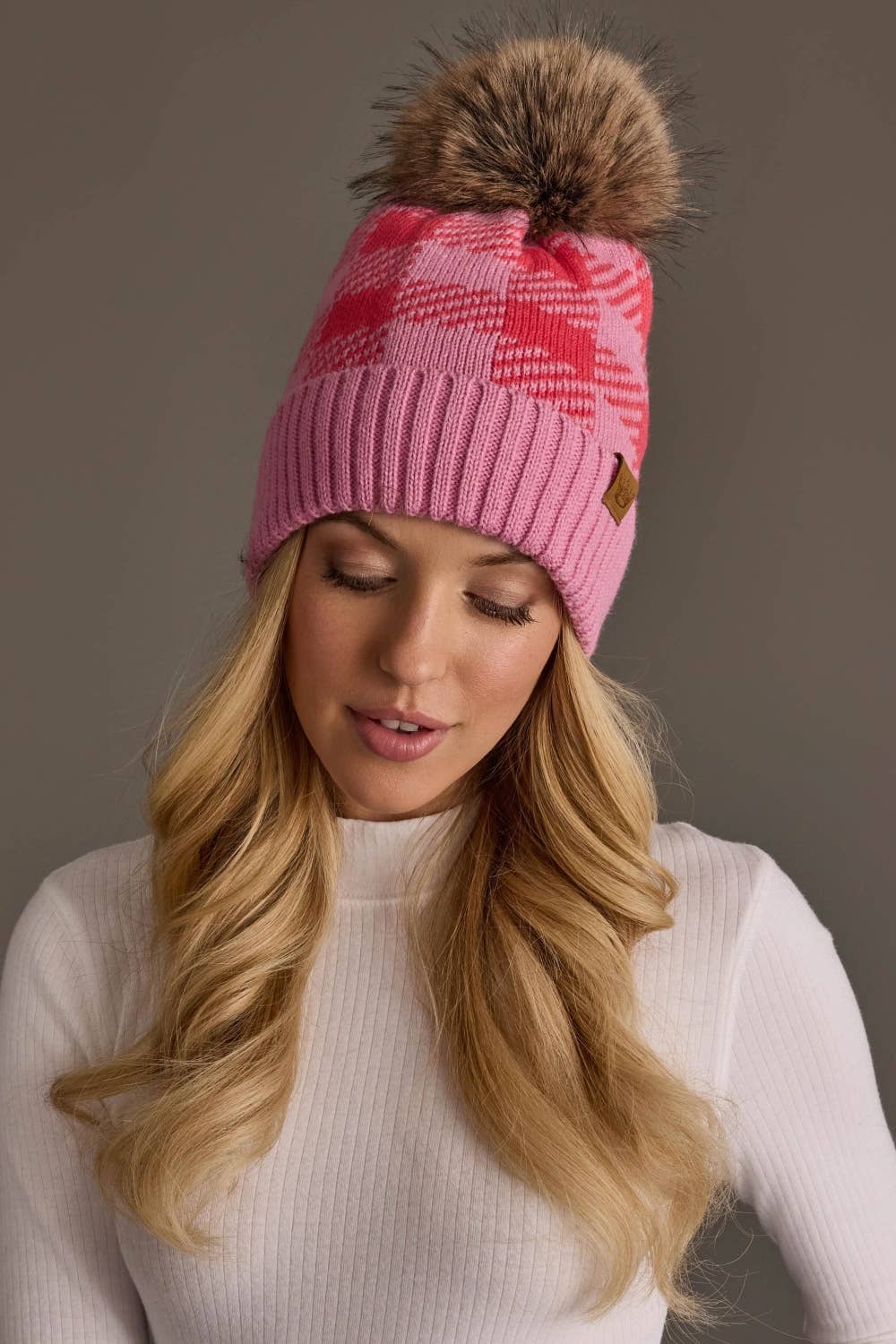 Candy Cane Pom Hat