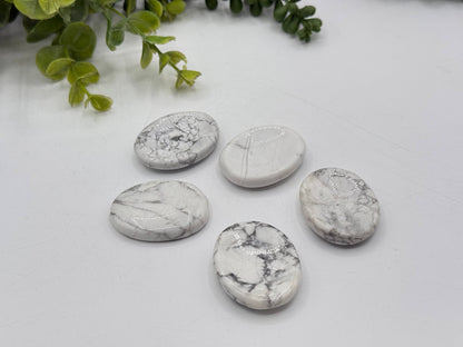 White Howlite Worry Stone