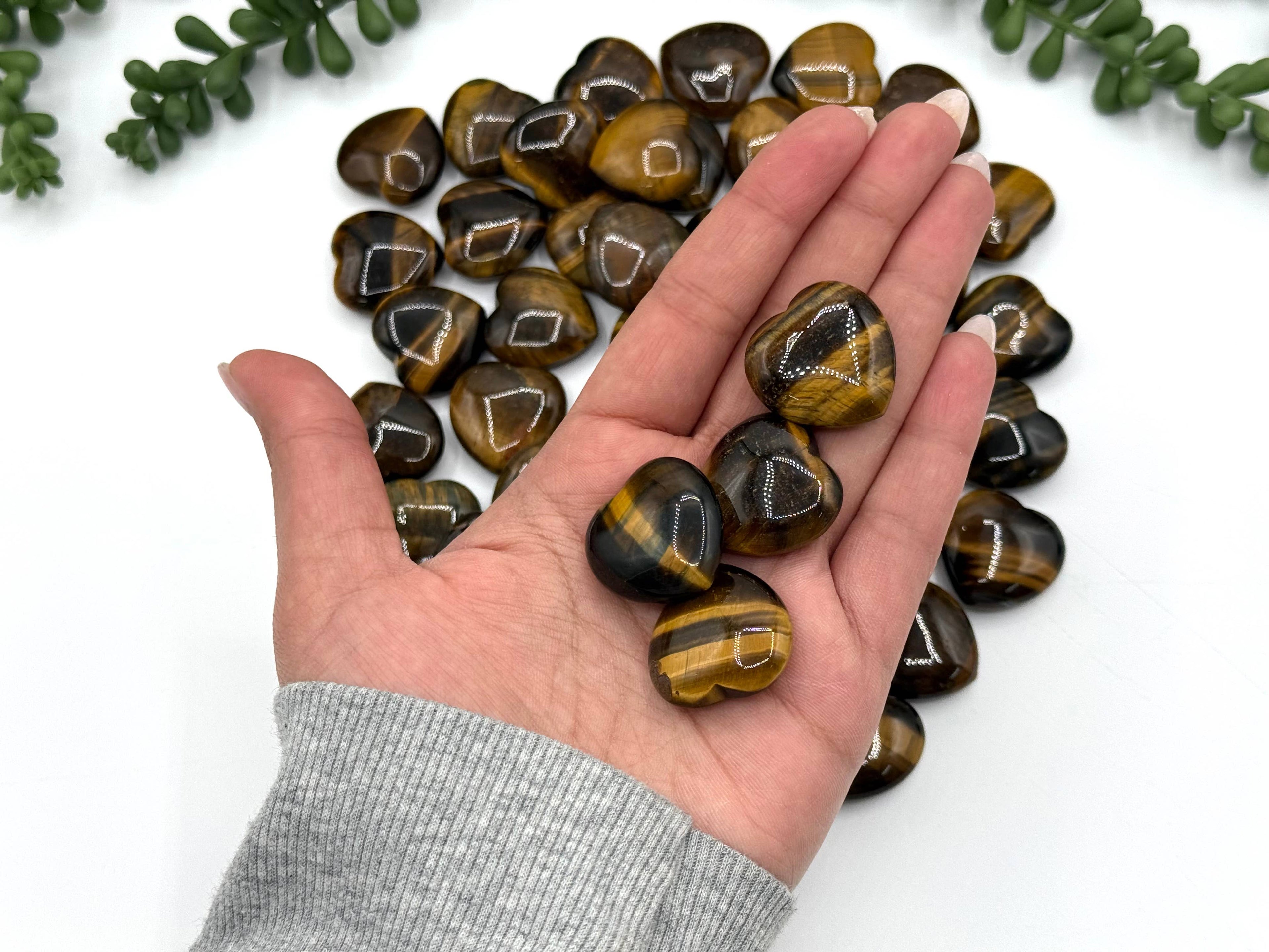 Yellow Tiger Eye Mini Heart
