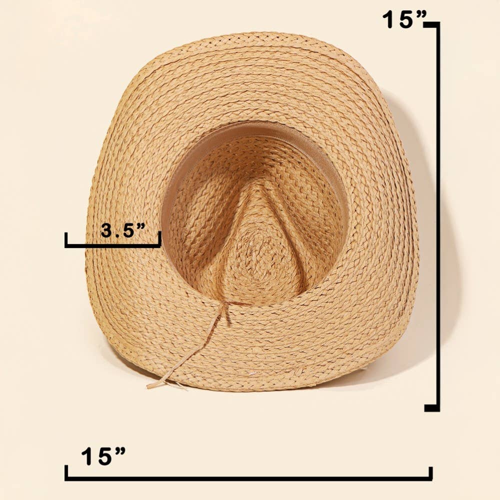 Cowrie Shell Braided Cowboy Hat