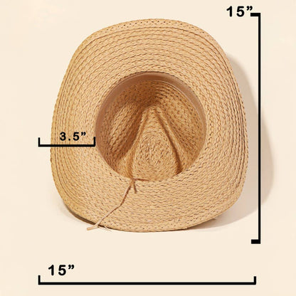 Cowrie Shell Braided Cowboy Hat