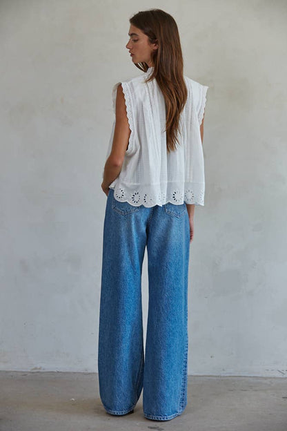 Evie Eyelet Buttondown