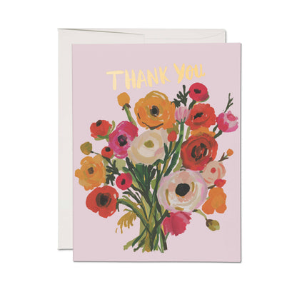 Ranunculus Thank You Greeting Card
