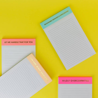 Reasonable Demands + Expectations Notepad