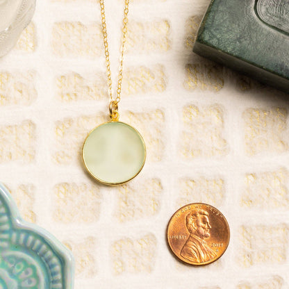 Aqua Chalcedony Necklace