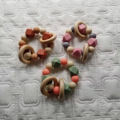 Grasping Silicone Bead Teething Rattle