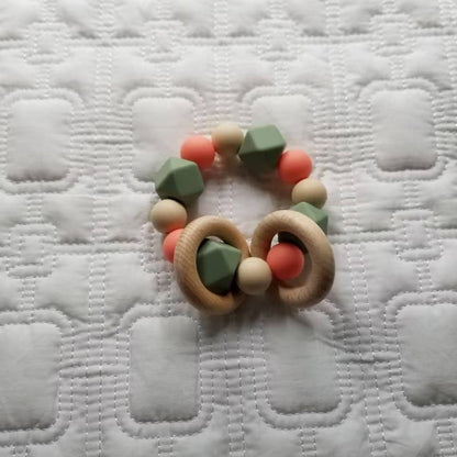 Grasping Silicone Bead Teething Rattle