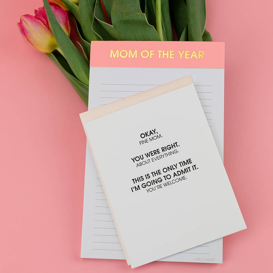 Mom Of The Year Notepad