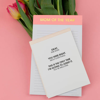 Mom Of The Year Notepad
