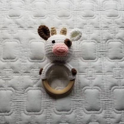 Cow Crochet Rattle