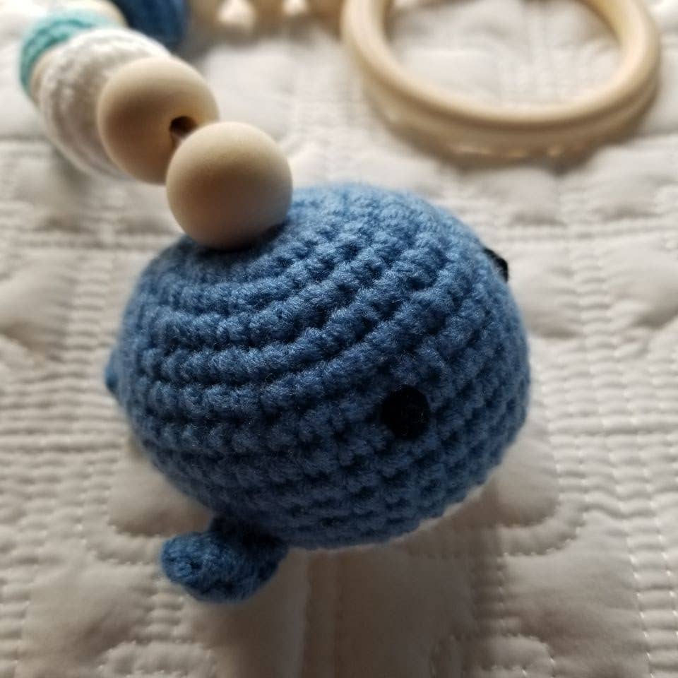 Hand Crochet Hanging Whale Rattle toy