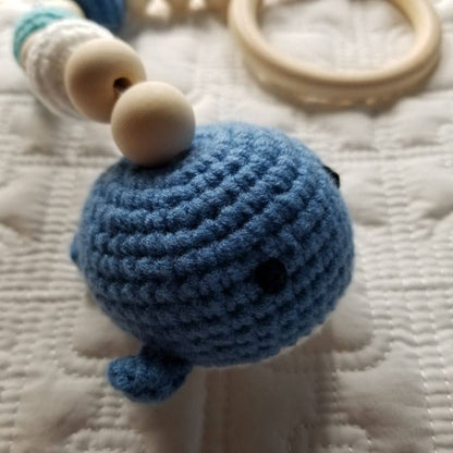 Hand Crochet Hanging Whale Rattle toy