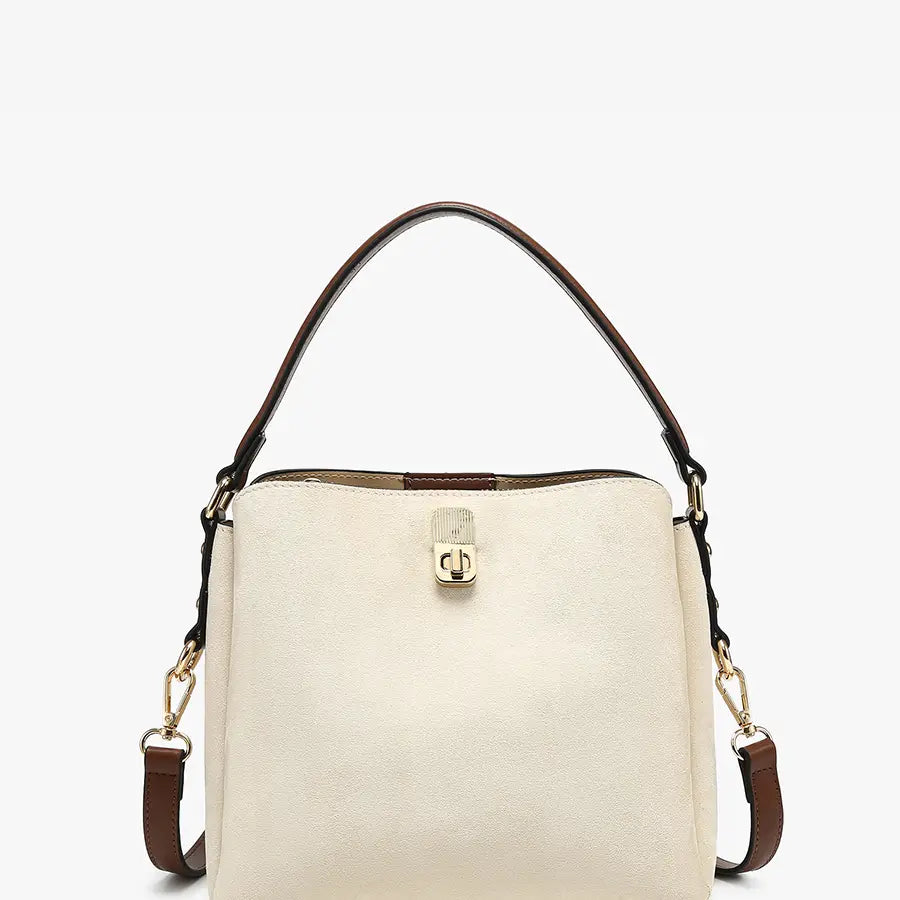 Allison Faux Suede Satchel Bag