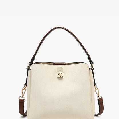 Allison Faux Suede Satchel Bag