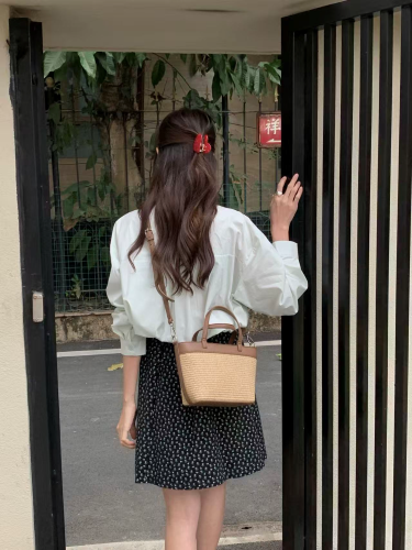 Straw Crossbody Basket Bag