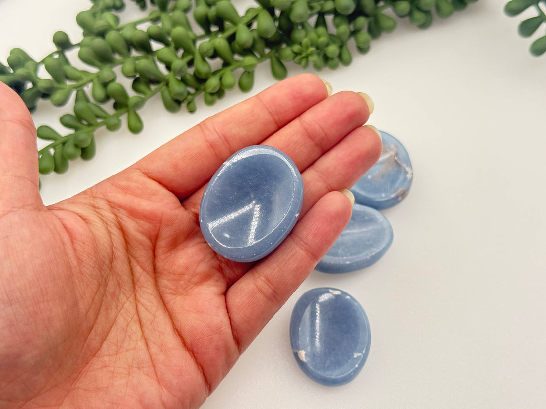 Angelite Worry Stone