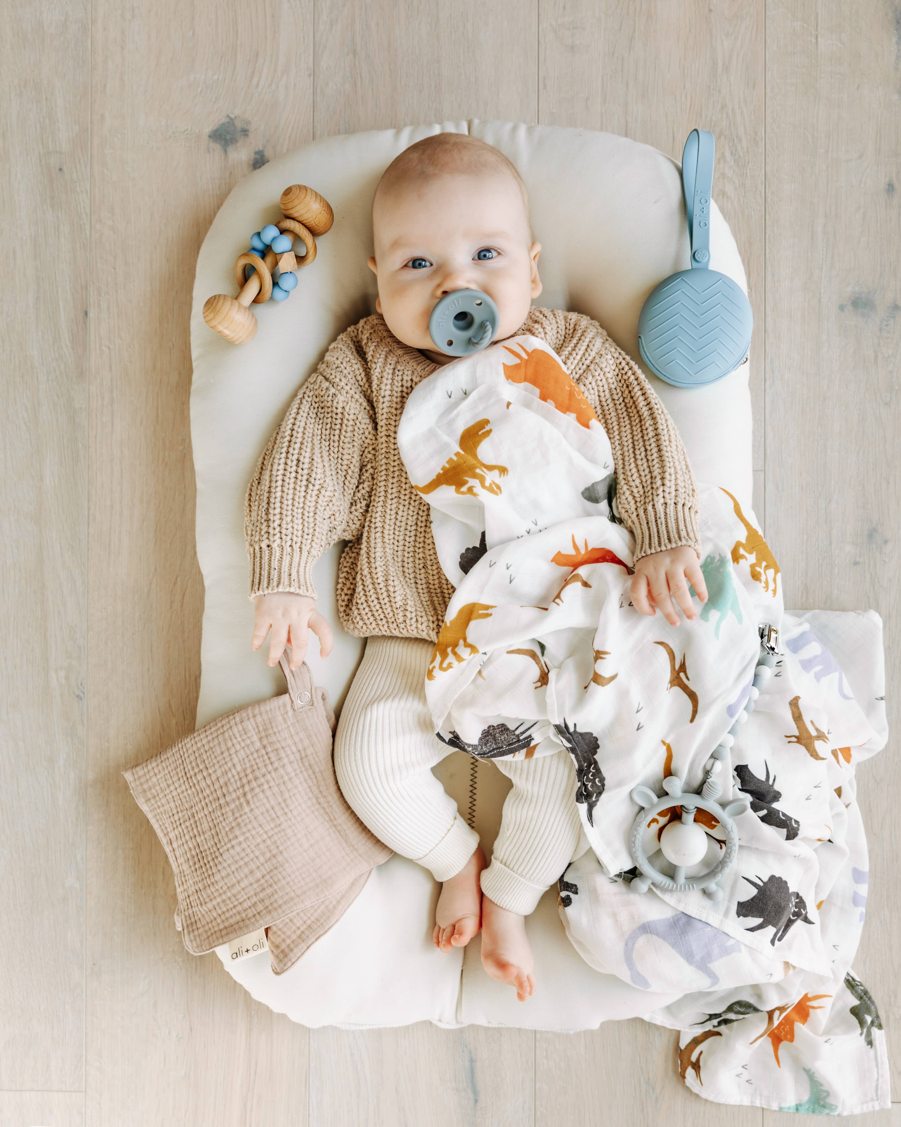 Dino Bamboo Muslin Swaddle Blanket
