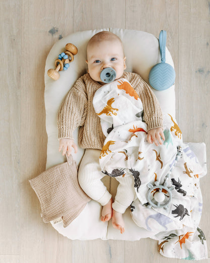 Dino Bamboo Muslin Swaddle Blanket