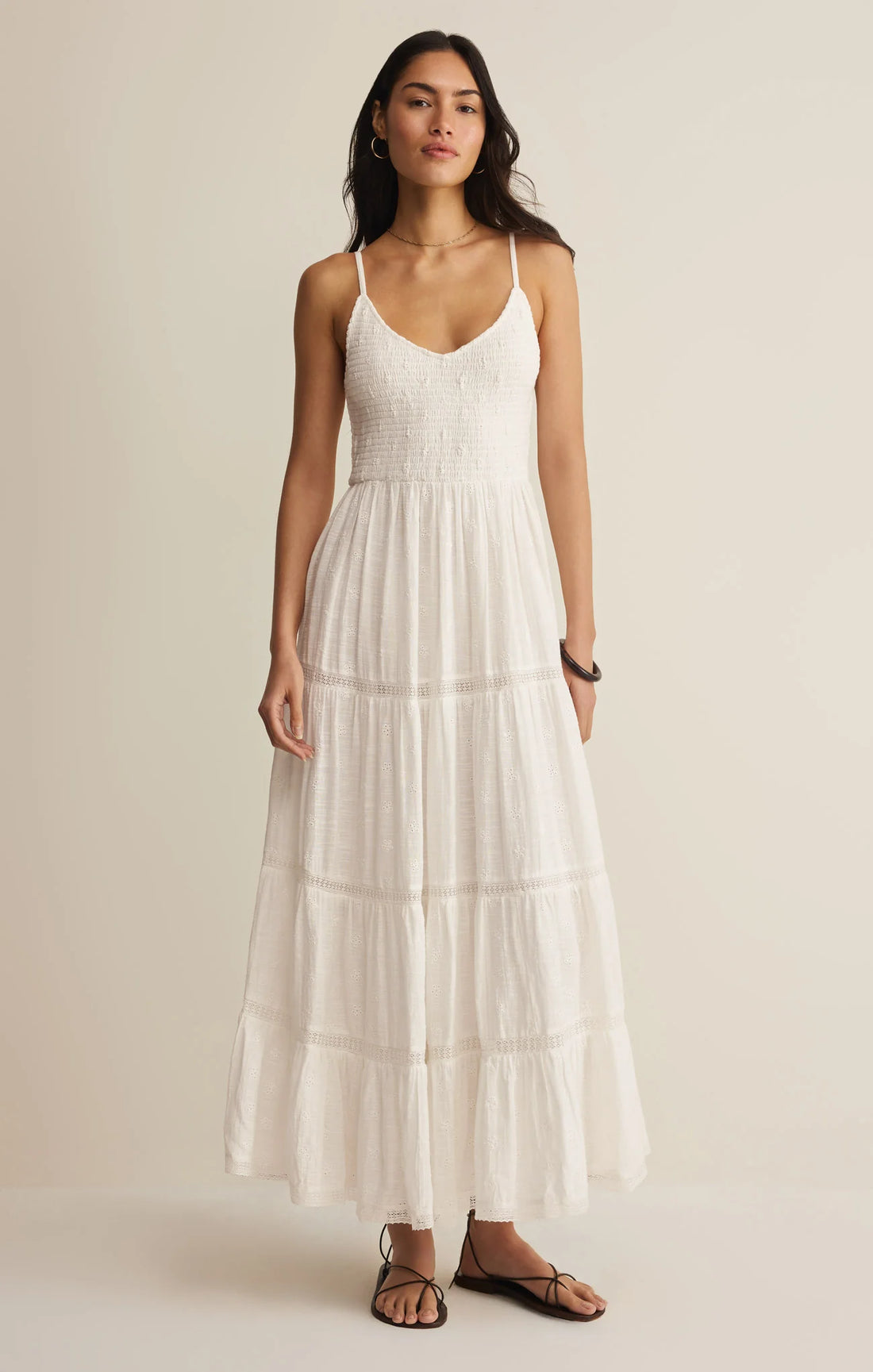 Behati Eyelet Midi Dress