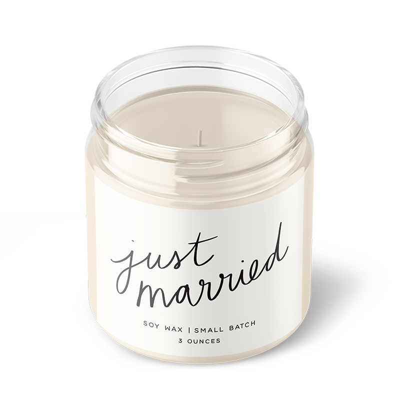 Just Married Candle