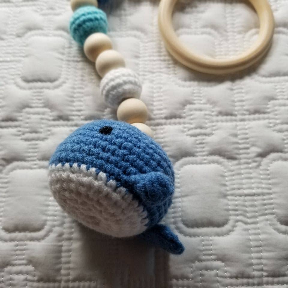 Hand Crochet Hanging Whale Rattle toy