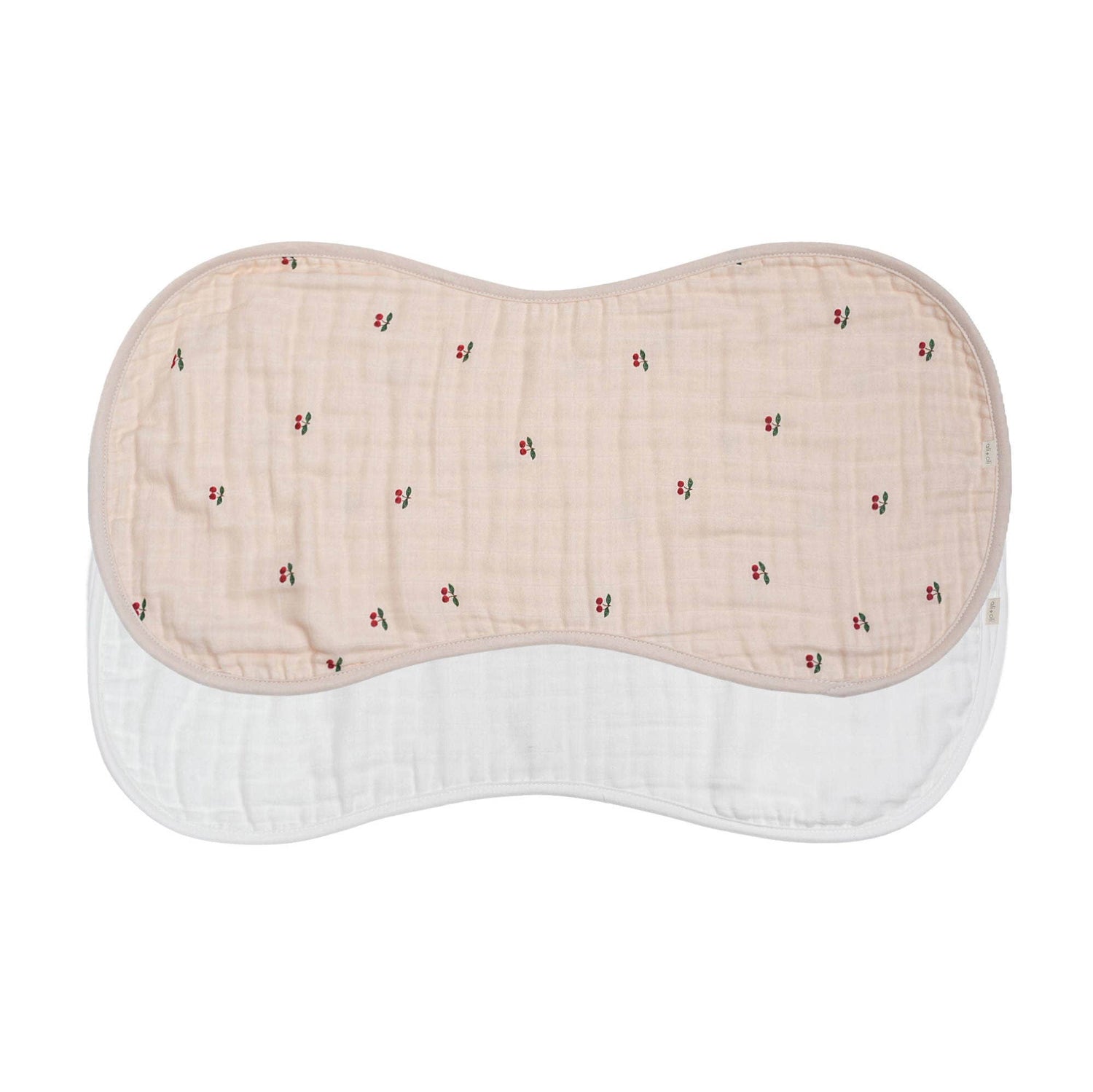 Cherry Bamboo Muslin Burp Cloth Set