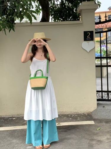 Straw Crossbody Basket Bag