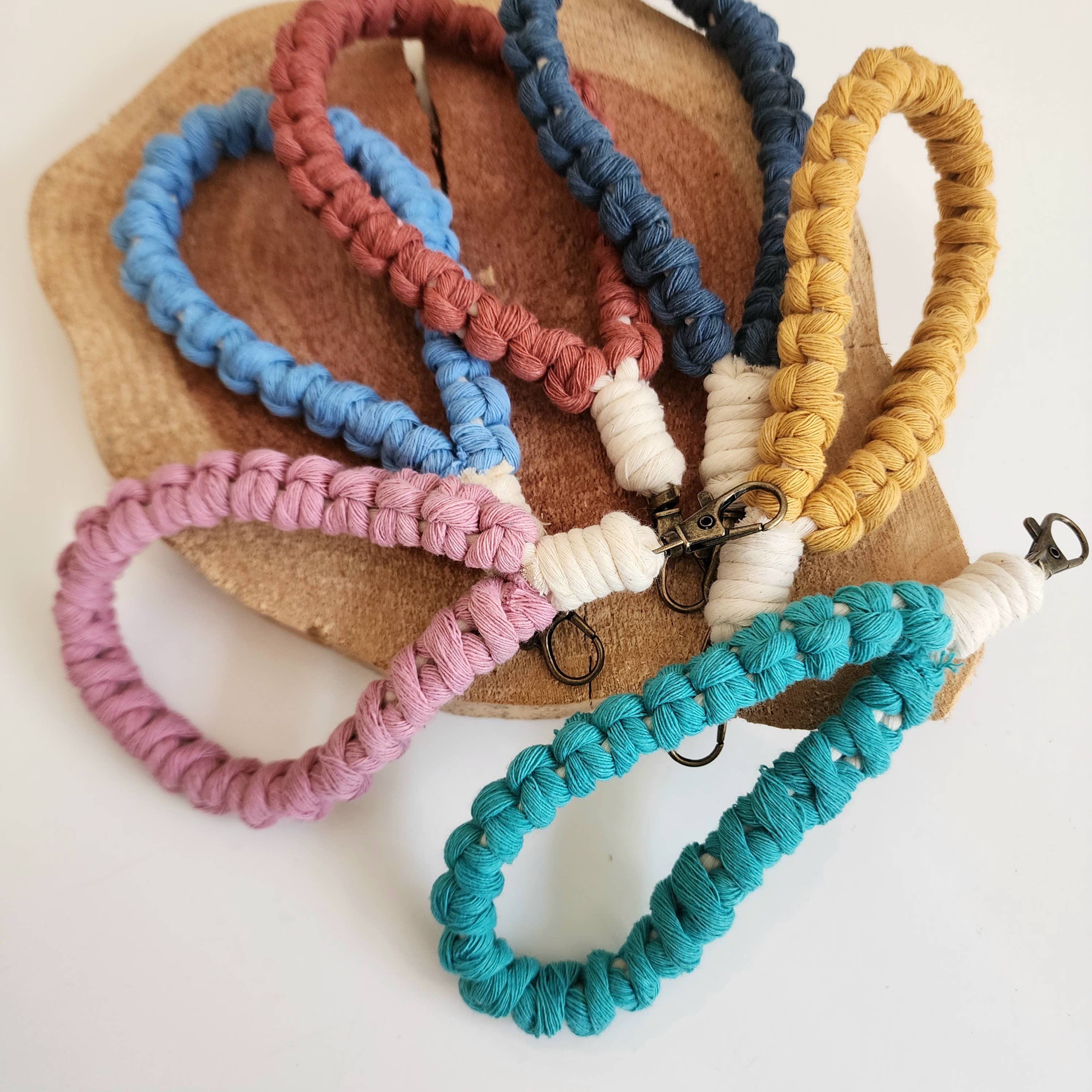 Minimalist Braided Cotton Wristlet