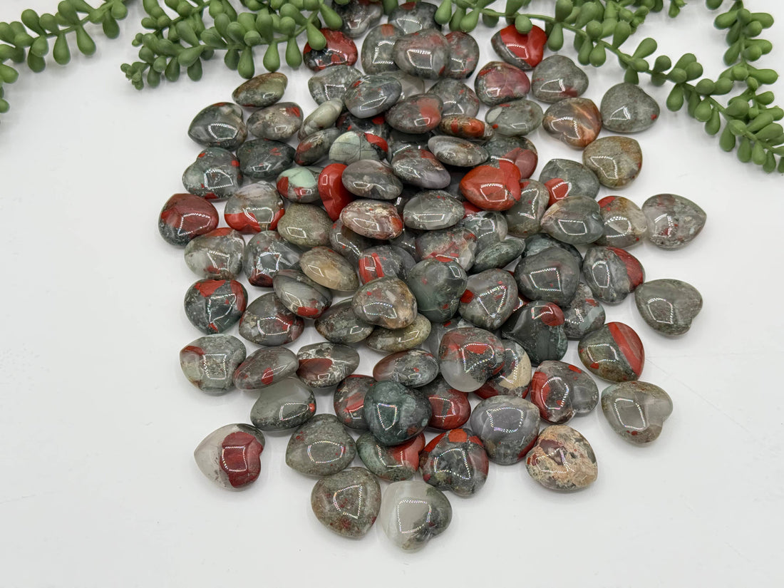 African Bloodstone Mini Heart