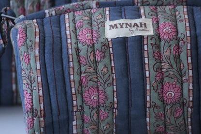 Rosy Rows Print Travel Bag