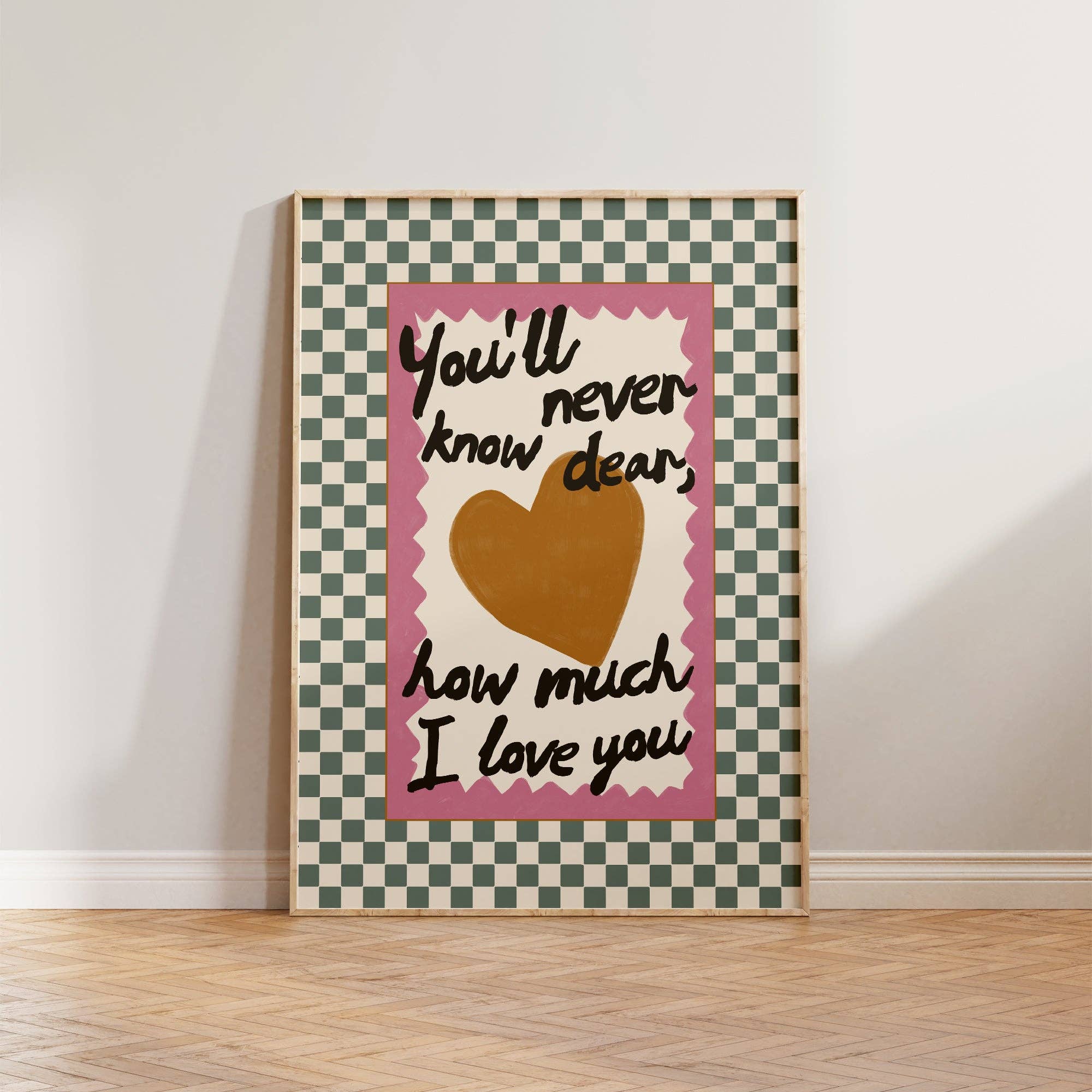 How Much I Love You Plaid Print