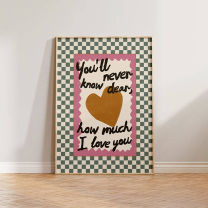 How Much I Love You Plaid Print