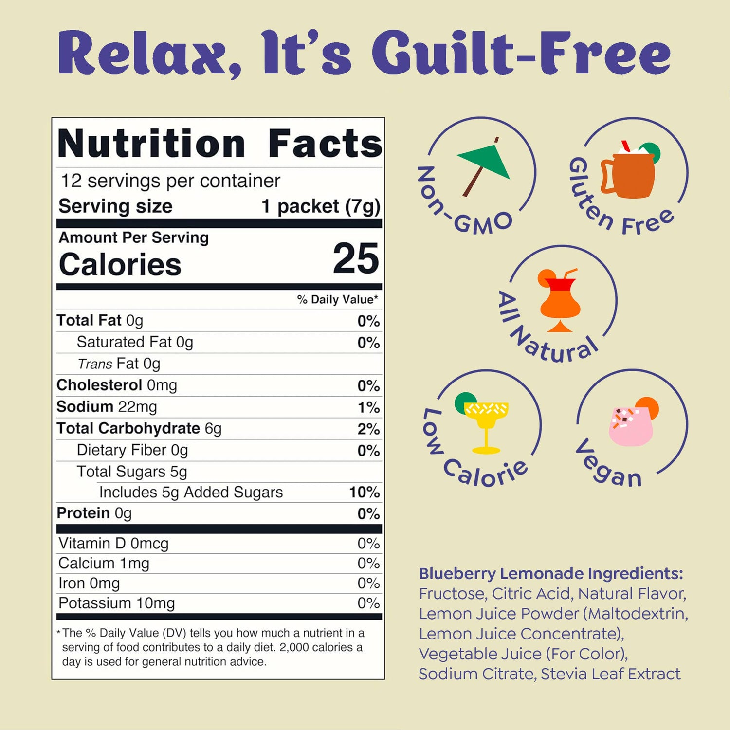 Blueberry Lemonade Cocktail Mix