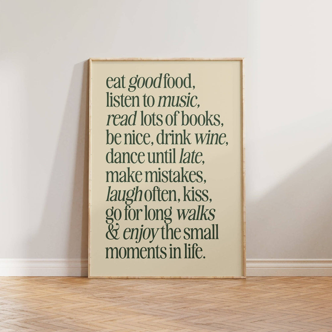 Enjoy The Small Moments Print