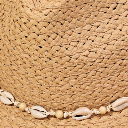 Cowrie Shell Braided Cowboy Hat
