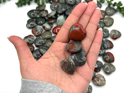 African Bloodstone Mini Heart