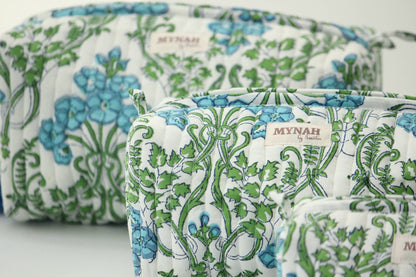 Quilted Hand Block Print Travel Bag
