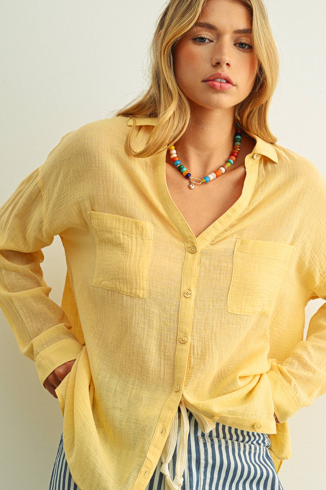 Banana Button Down
