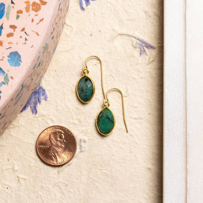 Emerald Marquise Cut Earrings