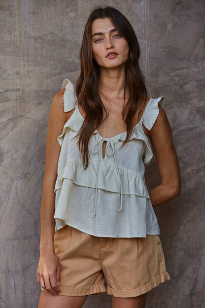 Scoop Neck Tie Tank