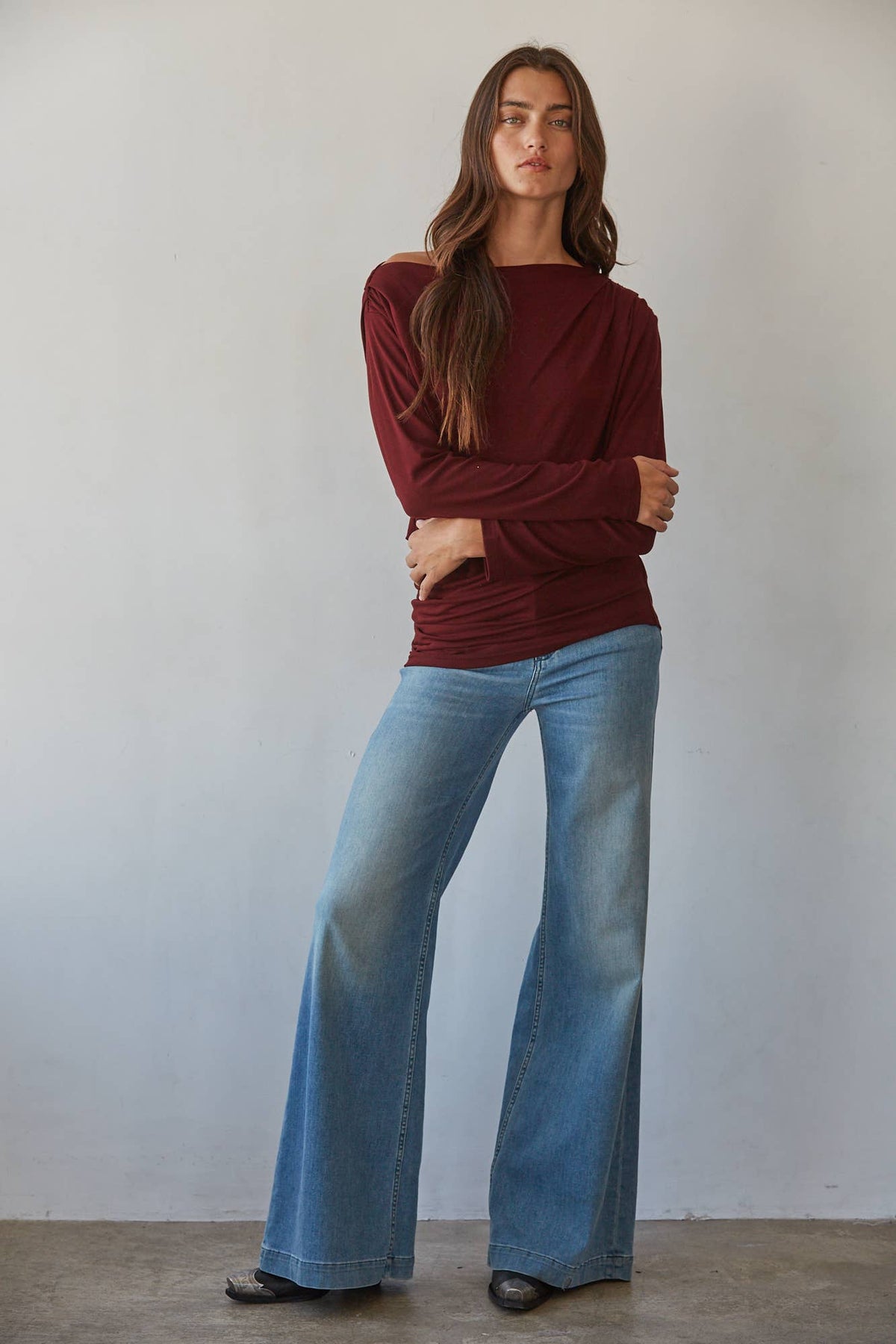 Ava Asymmetric Long Sleeve