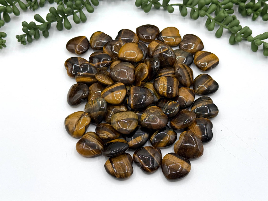 Yellow Tiger Eye Mini Heart