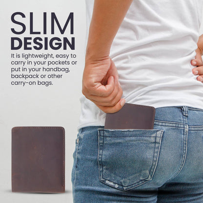 Genuine Leather Flap Wallet