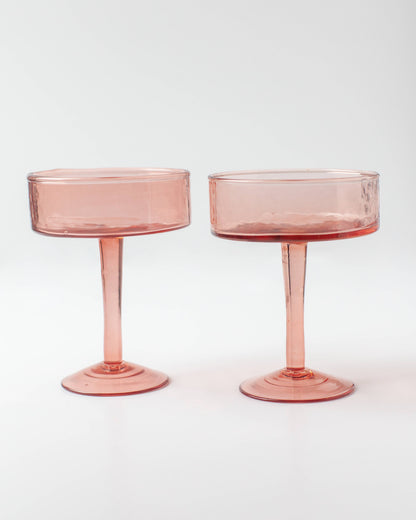 Handblown Hammered Coupe