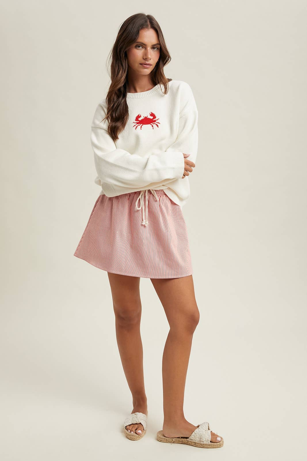 Crab Drop Shoulder Sweater